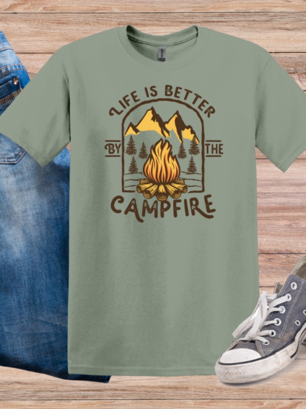 LIFE IS BETTER BY THE CAMPFIRE SHORT SLEEVE T-SHIRT